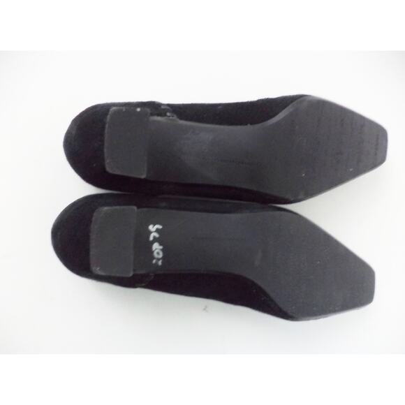 STUART WEITZMAN BLACK NUBUCK LEATHER LOW HEEL PUMP SHOE W TASSLE SZ 6M SPAIN - Picture 5 of 8